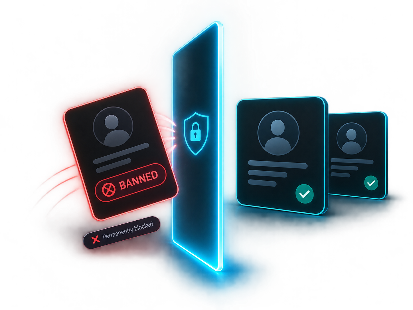 User blacklist — Banned once, gone for good.